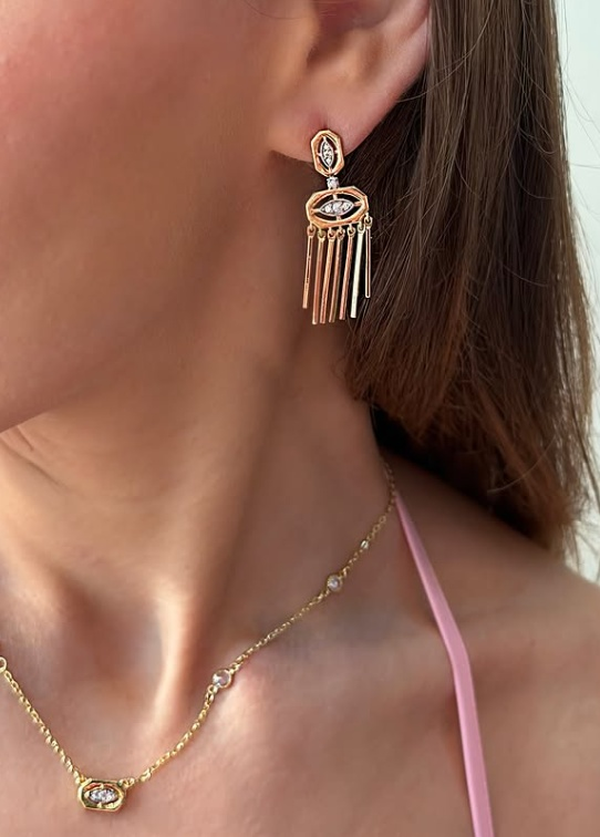 Crystal Fringe Drop Earrings