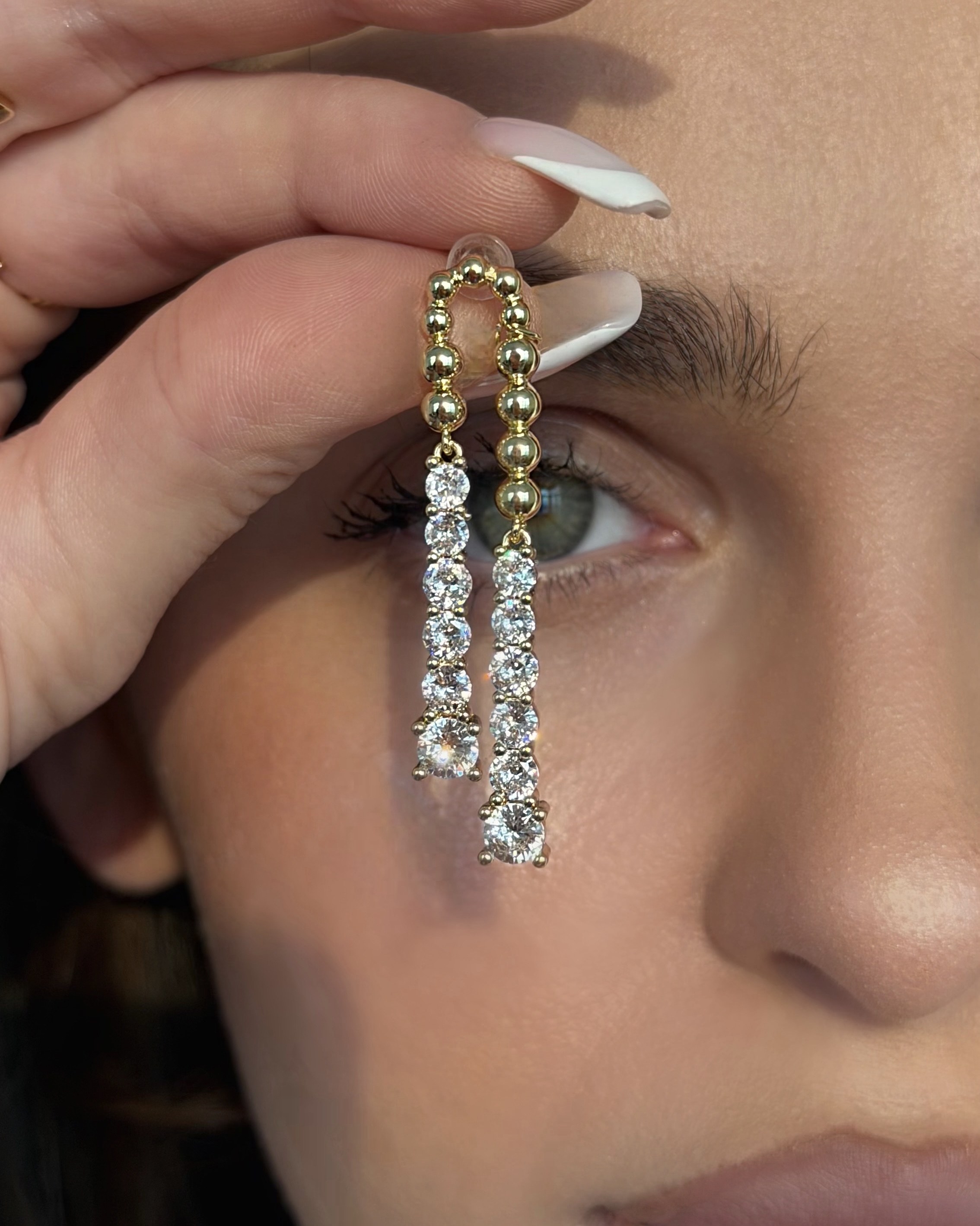 Crystal Fringe Drop Earrings — 2